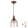 Brilagi - Suspension LED sur câble RETRO GLASS 1xE27/60W/230V Ø 17 cm cuivré / beige fumé
