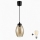 Brilagi - Suspension LED sur câble RETRO GLASS 1xE27/60W/230V Ø 17 cm noir/beige fumé
