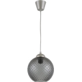 Brilagi - Suspension LED sur câble RETRO GLASS 1xE27/60W/230V Ø 18 cm argenté/gris fumé