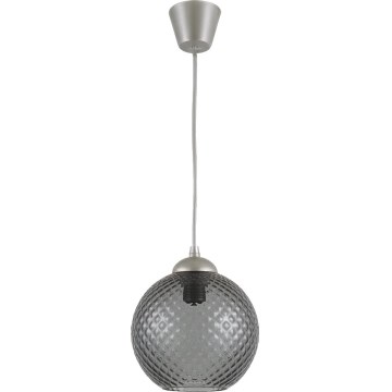 Brilagi - Suspension LED sur câble RETRO GLASS 1xE27/60W/230V Ø 18 cm argenté/gris fumé