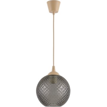 Brilagi - suspension LED sur câble RETRO GLASS 1xE27/60W/230V Ø 18 cm beige/gris fumé