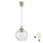 Brilagi - Suspension LED sur câble RETRO GLASS 1xE27/60W/230V, Ø 18 cm, beige/transparent