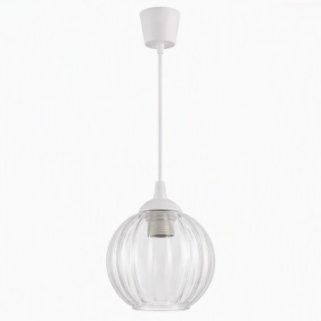 Brilagi - Suspension LED sur câble RETRO GLASS 1xE27/60W/230V Ø 18 cm blanc/transparent