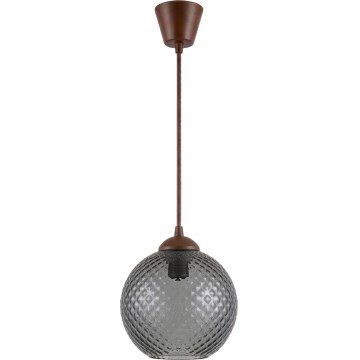 Brilagi - Suspension LED sur câble RETRO GLASS 1xE27/60W/230V Ø 18 cm marron/gris fumé