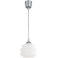 Brilagi - Suspension LED sur câble RETRO GLASS 1xE27/60W/230V Ø 20 cm argenté/blanc