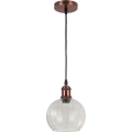 Brilagi - Suspension LED sur câble RETRO GLASS 1xE27/60W/230V Ø 25 cm blanc/transparent