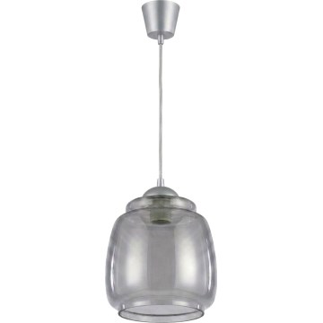 Brilagi - Suspension LED sur câble RETRO GLASS 1xE27/60W/230V Ø 26 cm argenté/gris fumé