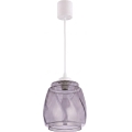 Brilagi - Suspension LED sur câble RETRO GLASS 1xE27/60W/230V Ø 26 cm blanc/gris fumé