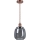 Brilagi - Suspension LED sur câble RETRO GLASS 1xE27/60W/230V Ø 26 cm blanc/gris fumé