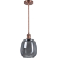 Brilagi - Suspension LED sur câble RETRO GLASS 1xE27/60W/230V Ø 26 cm cuivré/gris fumé