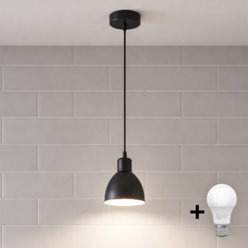 Brilagi - Suspension LED sur câble RIDDY 1xE27/60W/230V noire
