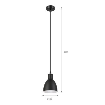 Brilagi - Suspension LED sur câble RIDDY 1xE27/60W/230V noire