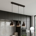 Brilagi - suspension LED sur câble RIDDY 3xE27/60W/230V cuivré/patiné