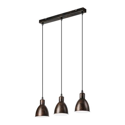 Brilagi - suspension LED sur câble RIDDY 3xE27/60W/230V cuivré/patiné