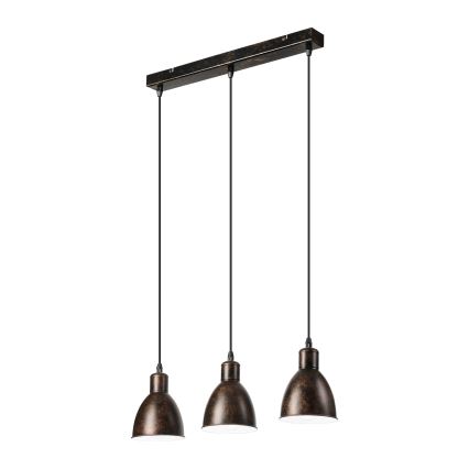 Brilagi - suspension LED sur câble RIDDY 3xE27/60W/230V cuivré/patiné