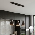 Brilagi - suspension LED sur câble RIDDY 3xE27/60W/230V cuivrée/patinée