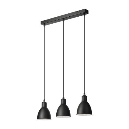 Brilagi - Suspension LED sur câble RIDDY 3xE27/60W/230V noire