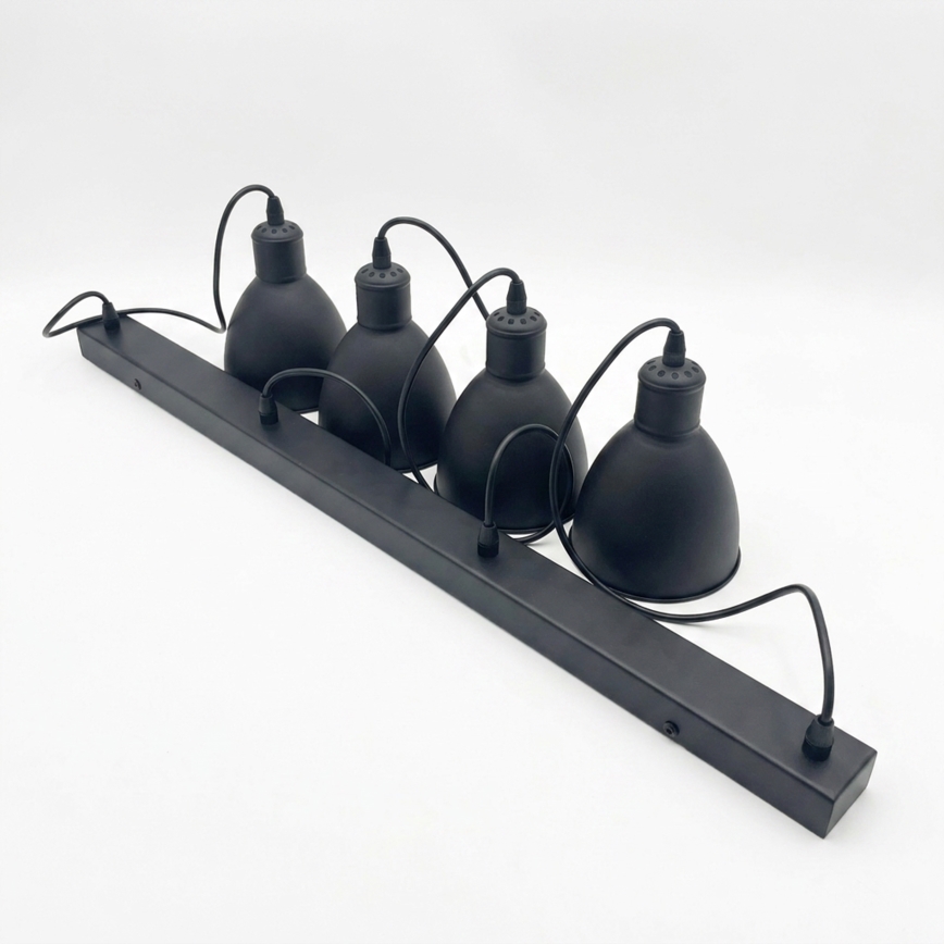 Brilagi - Suspension LED sur câble RIDDY 4xE27/60W/230V noire