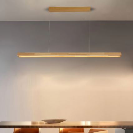 Brilagi - Suspension LED sur câble UMEA WOOD LED/30W/230V 120 cm bois