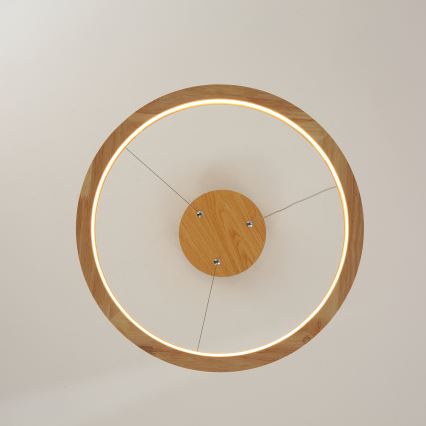 Brilagi - Suspension LED sur câble UMEA WOOD LED/30W/230V Ø 40 cm bois