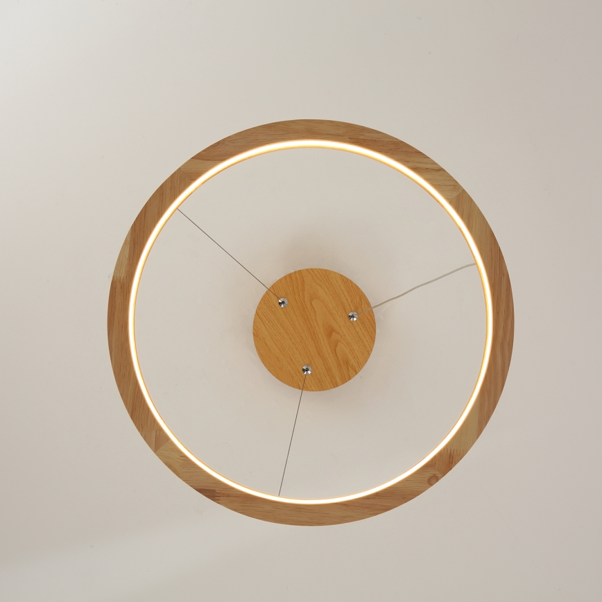 Brilagi - Suspension LED sur câble UMEA WOOD LED/30W/230V Ø 40 cm bois