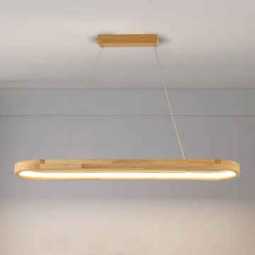 Brilagi - Suspension LED sur câble UMEA WOOD LED/40W/230V 90x22 cm en bois