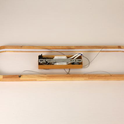 Brilagi - Suspension LED sur câble UMEA WOOD LED/40W/230V 90x22 cm en bois