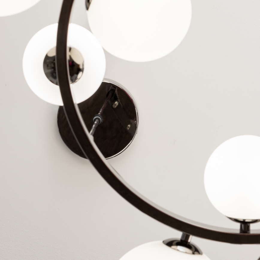 Brilagi - Suspension LED sur câbles MILLA 15xG9/3W/230V chrome noir/blanc