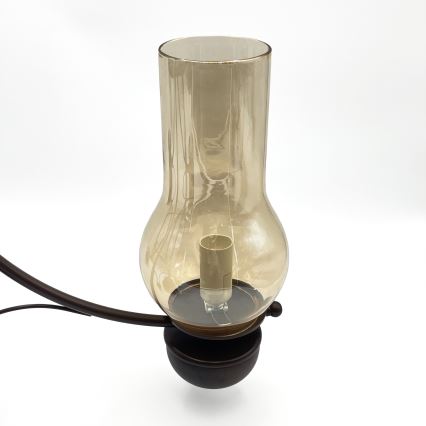 Brilagi - Suspension LED sur chaîne COTTAGE 3xE14/40W/230V hêtre/marron/beige fumé