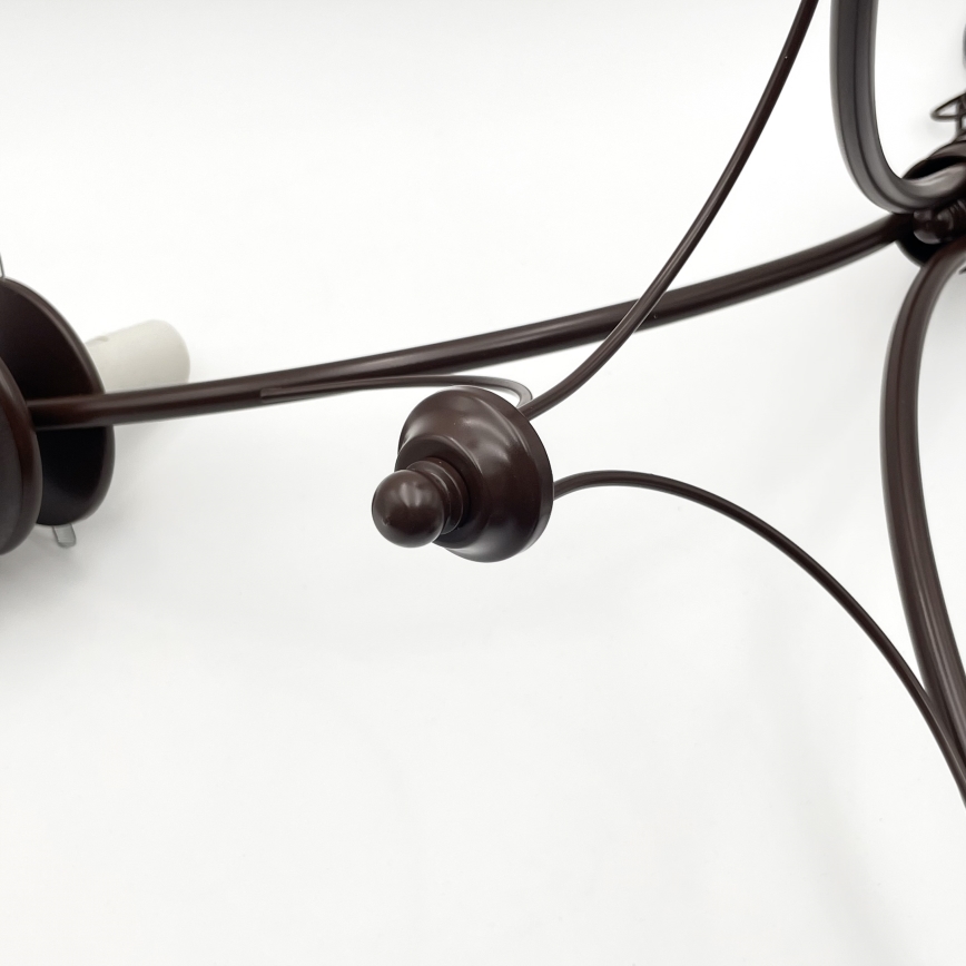 Brilagi - Suspension LED sur chaîne COTTAGE 3xE14/40W/230V hêtre/marron/beige fumé
