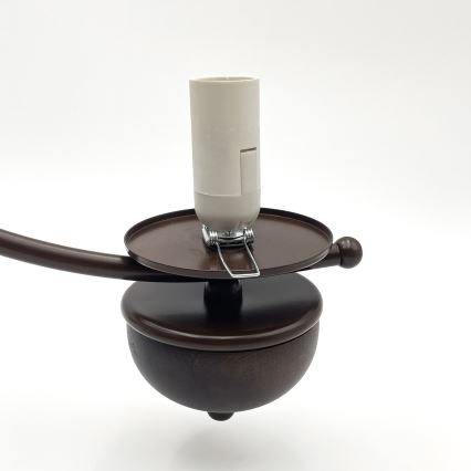 Brilagi - Suspension LED sur chaîne COTTAGE 3xE14/40W/230V hêtre/marron/beige fumé