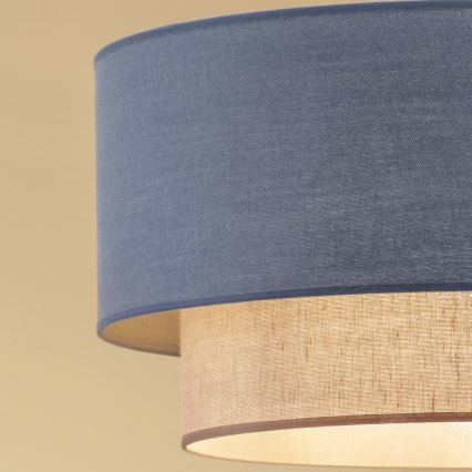 Brilagi - Suspension LED sur cordon BOHO ECO 1xE27/10W/230V Ø 40 cm bleu/crème