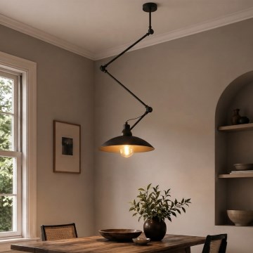 Brilagi - Suspension LED sur tige IRONBEAM 1xE27/60W/230V noir