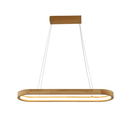 Brilagi - Suspension LED UMEA WOOD sur câble, 30W, 230V, 70x20 cm, en bois