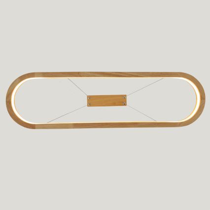 Brilagi - Suspension LED UMEA WOOD sur câble, 30W, 230V, 70x20 cm, en bois
