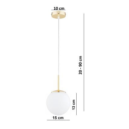 Brilagi - Suspension MILO sur câble, 1xE27/60W/230V, finition dorée