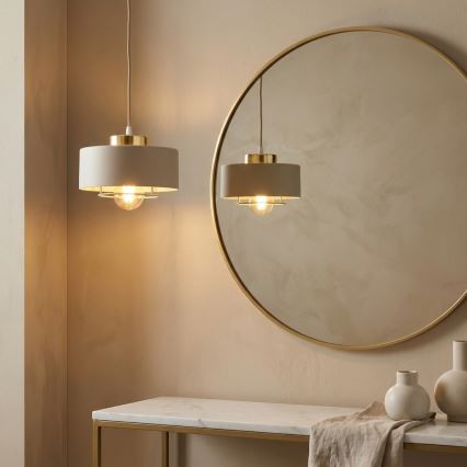 Brilagi - Suspension sur câble 1xE27/60W/230V Ø 20 cm beige/doré