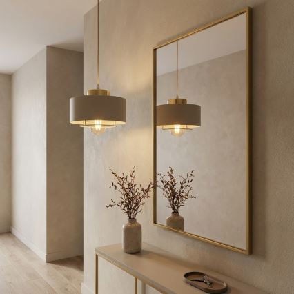 Brilagi - Suspension sur câble 1xE27/60W/230V Ø 20 cm beige/doré