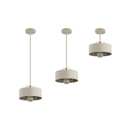 Brilagi - Suspension sur câble 1xE27/60W/230V Ø 20 cm beige/doré