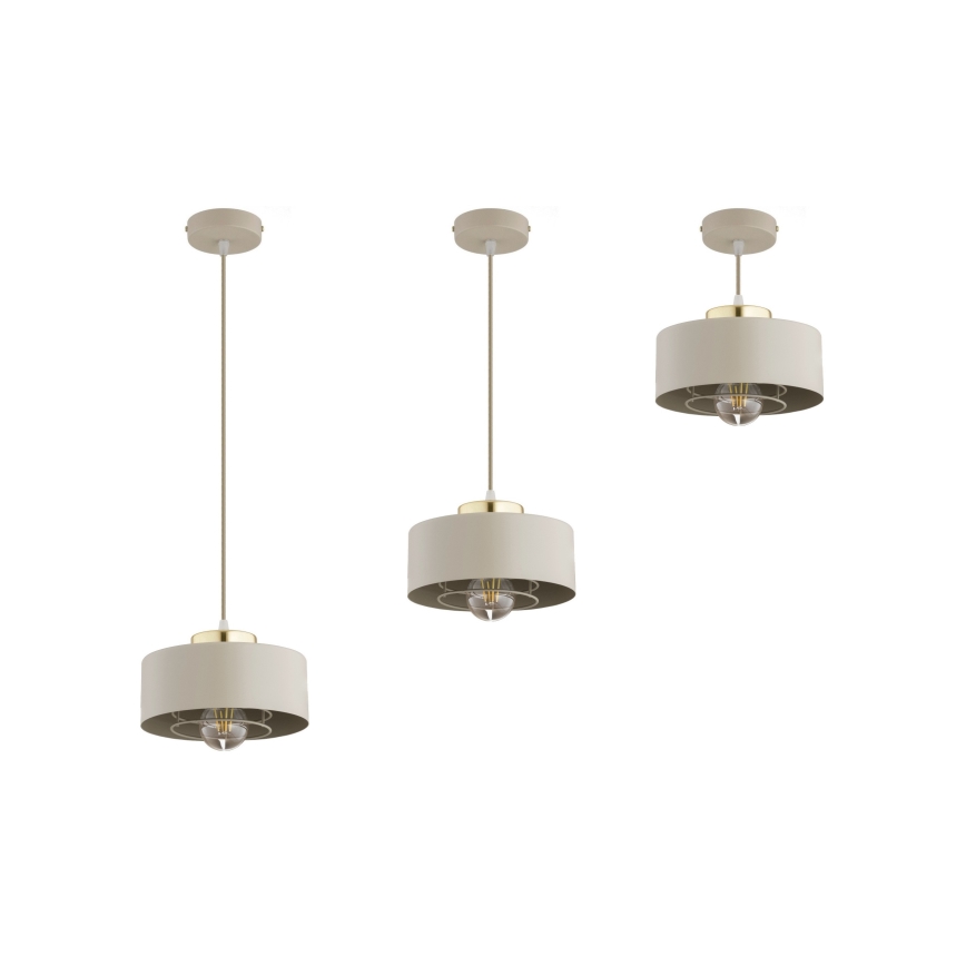 Brilagi - Suspension sur câble 1xE27/60W/230V Ø 20 cm beige/doré