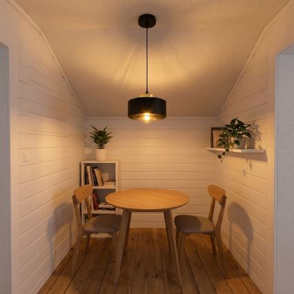 Brilagi - Suspension sur câble 1xE27/60W/230V Ø 20 cm noir/doré