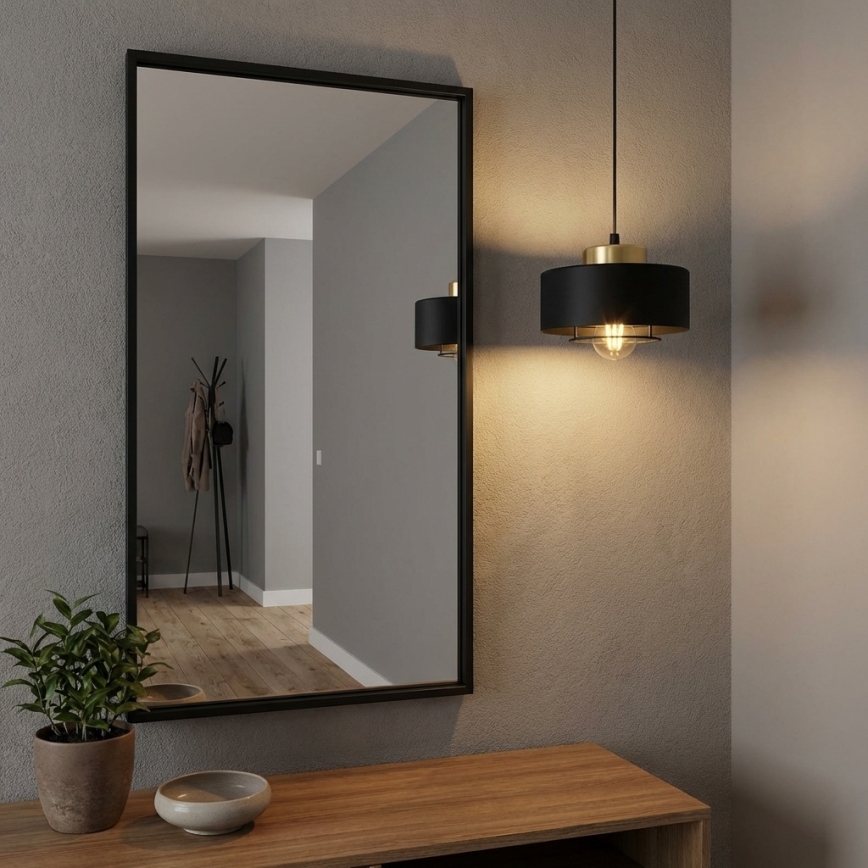 Brilagi - Suspension sur câble 1xE27/60W/230V Ø 20 cm noir/doré