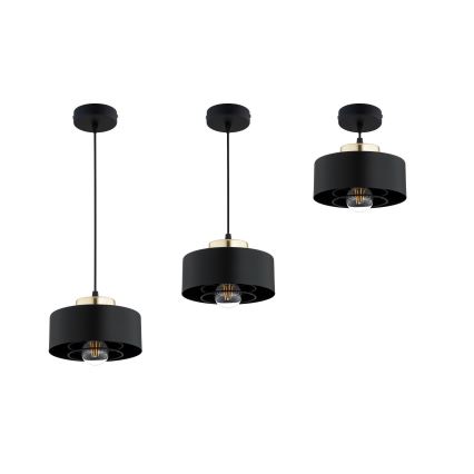Brilagi - Suspension sur câble 1xE27/60W/230V Ø 20 cm noir/doré