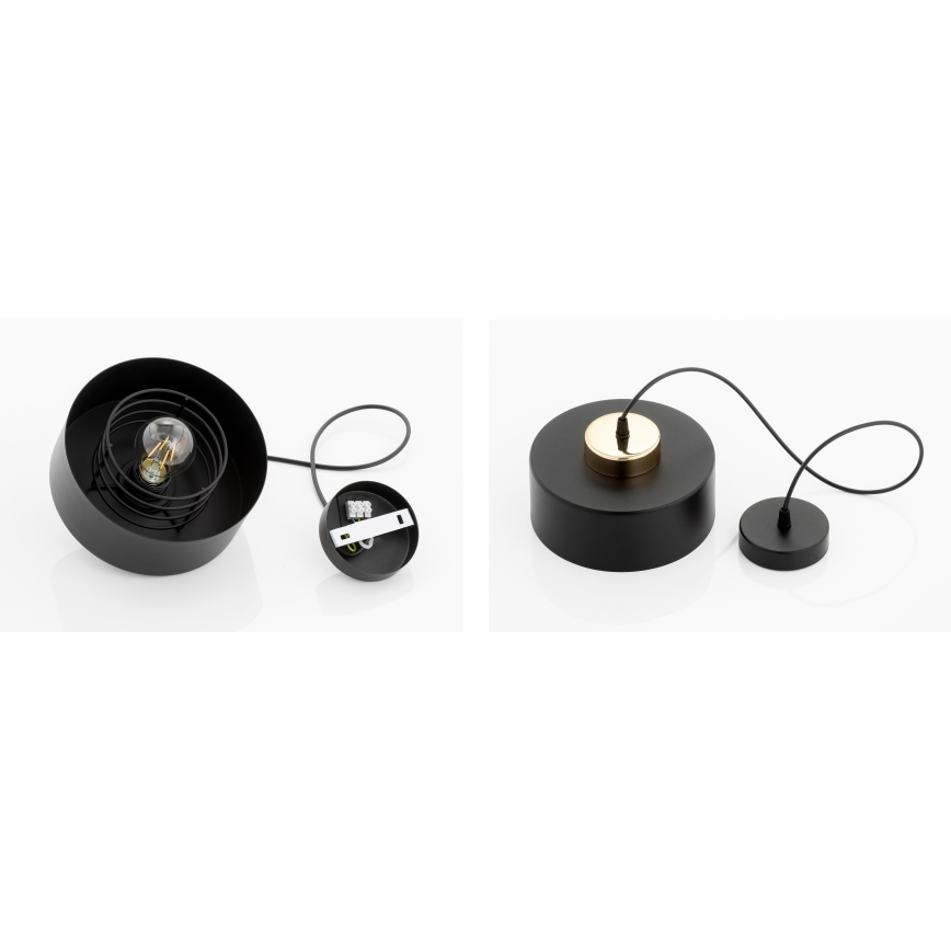 Brilagi - Suspension sur câble 1xE27/60W/230V Ø 20 cm noir/doré
