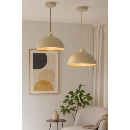 Brilagi - Suspension sur câble 1xE27/60W/230V Ø 30 cm beige/doré