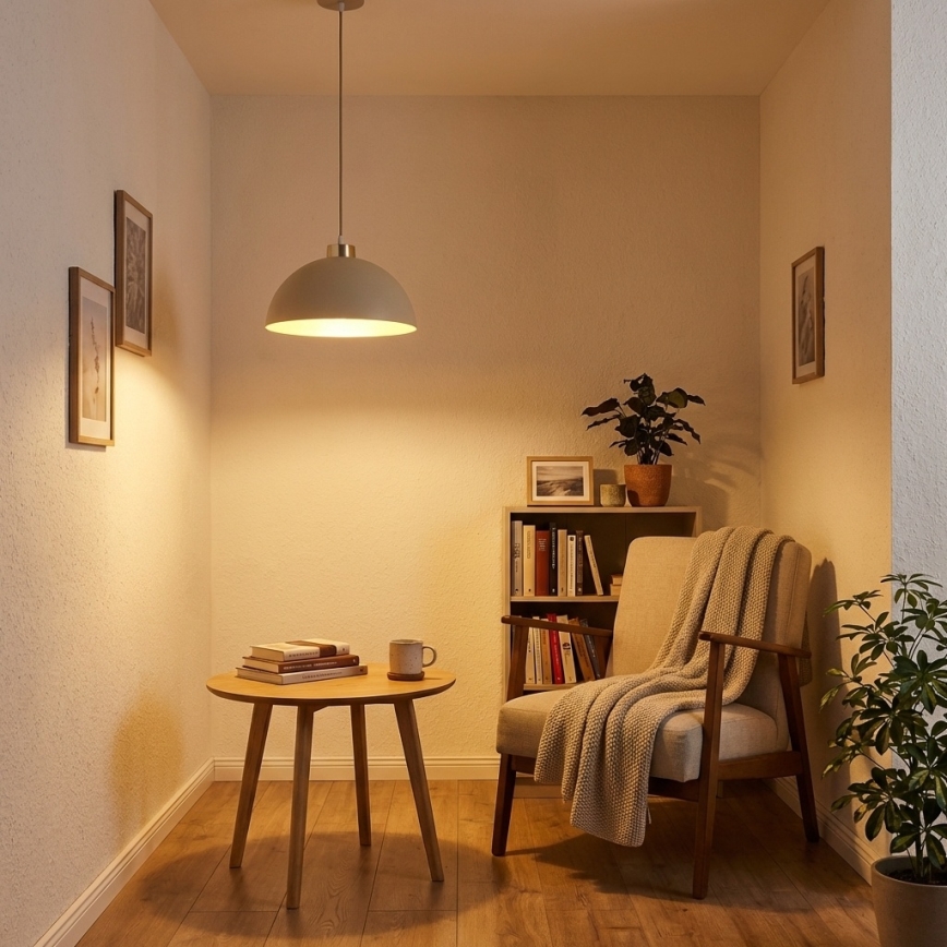 Brilagi - Suspension sur câble 1xE27/60W/230V Ø 30 cm beige/doré