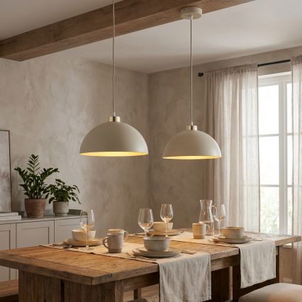 Brilagi - Suspension sur câble 1xE27/60W/230V Ø 30 cm beige/doré
