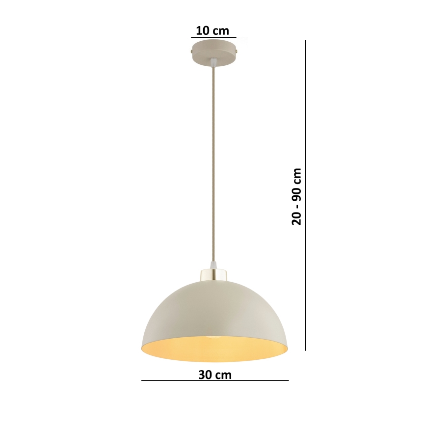 Brilagi - Suspension sur câble 1xE27/60W/230V Ø 30 cm beige/doré