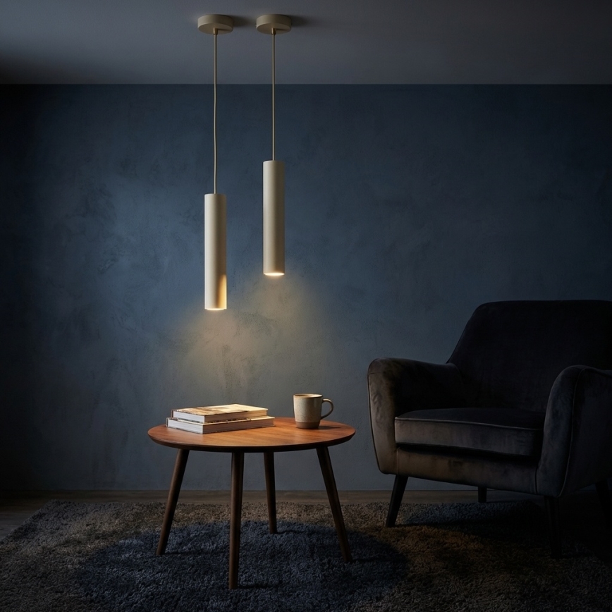 Brilagi - Suspension sur câble 1xGU10/15W/230V beige/doré