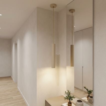 Brilagi - Suspension sur câble 1xGU10/15W/230V beige/doré